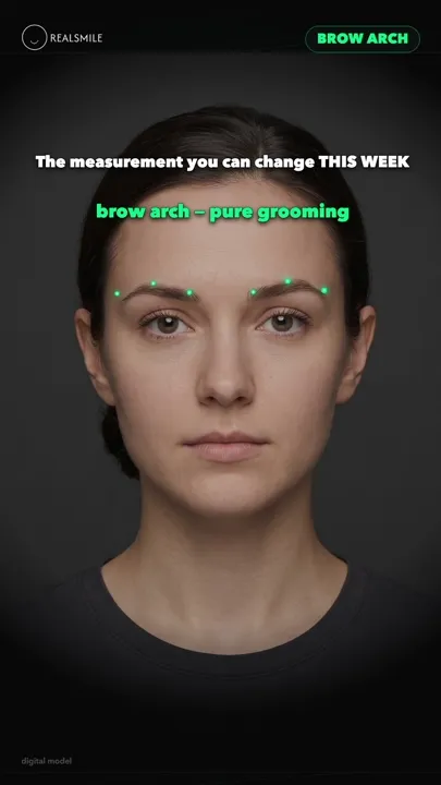 Brow arch — the one measurement you can change this week — RealSmile 60-second explainer