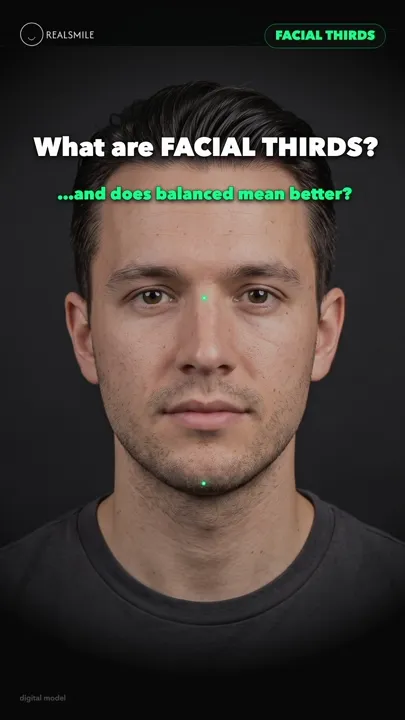Facial thirds — are yours balanced, and does it matter? — RealSmile 60-second explainer