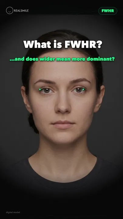 FWHR — the width-to-height ratio, without the hype — RealSmile 60-second explainer