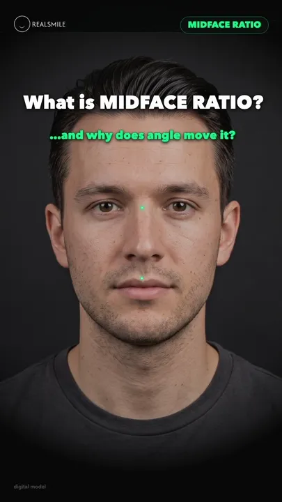 Midface ratio — why camera angle moves this number — RealSmile 60-second explainer