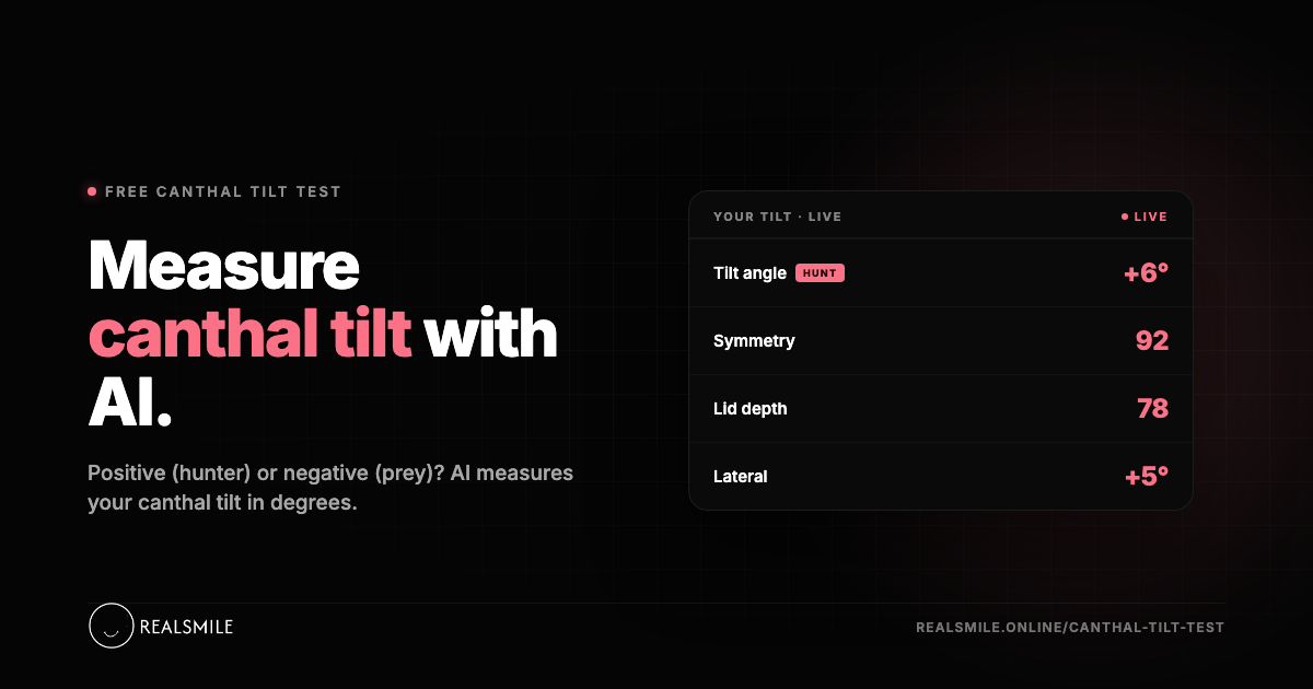 Canthal Tilt Test — Measure Your Canthal Tilt in Degrees (Free)